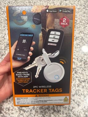 SmartGear 2-Pack Wireless Tracker Tags - Gray
